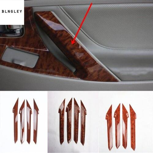 4pcs/lot ABS wooden grain Interior door shake handshandle decoration cover for 2006-2011 Toyota camry MK6
