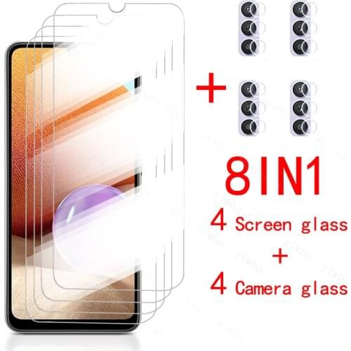 4pcs tempered glass for samsung galaxy a32 5g 4g a52 a72 a22 a12 a02s a02 screen protector samsun a 12 32 52 72 02 camera glass