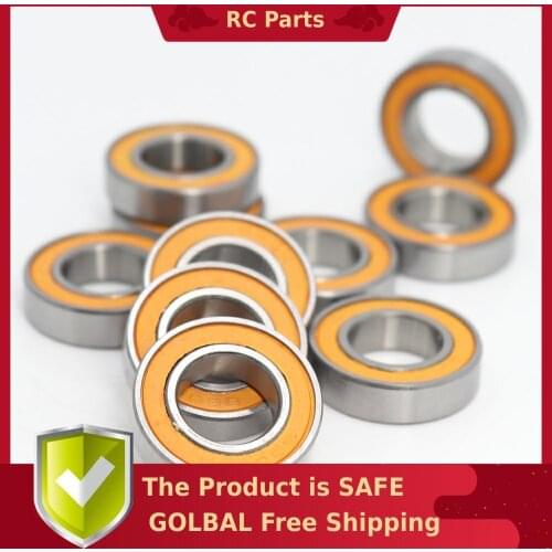 6800RS Bearing ABEC-3 (10PCS) 10*19*5 mm Thin Section 6800-2RS Ball Bearings 61800 RS 6800 2RS With Orange Sealed L-1910DD