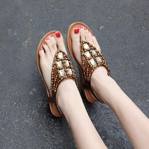 Sandals Women Wedges Shoes Ladies Summer Heels Sandals Shoes Flip Flop Female Platform Sandals Outdoor Beach Shoes