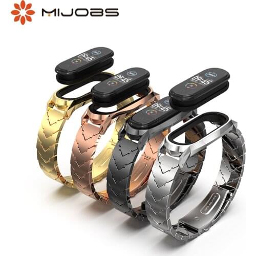 Strap for Xiaomi Mi Band 5 6 NFC Global Metal Wrist Bracelet for Mi Band 4 Strap Stainless Steel Wristbands for Mi Band 3 Correa