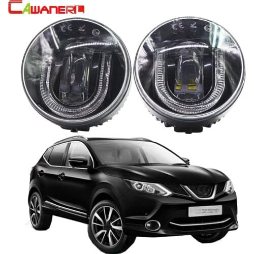 Cawanerl Car Accessories LED Fog Light DRL Daytime Running Lamp For Nissan Qashqai (J11, J11_) Closed Off-Road Vehicle 2013
