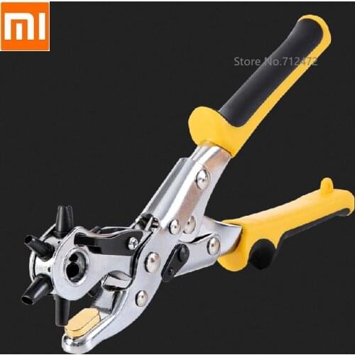 New 6 Hole Size Household Belt Hole Puncher Leather bag card Carton Professional punchTools Leathercraft Punching Machine