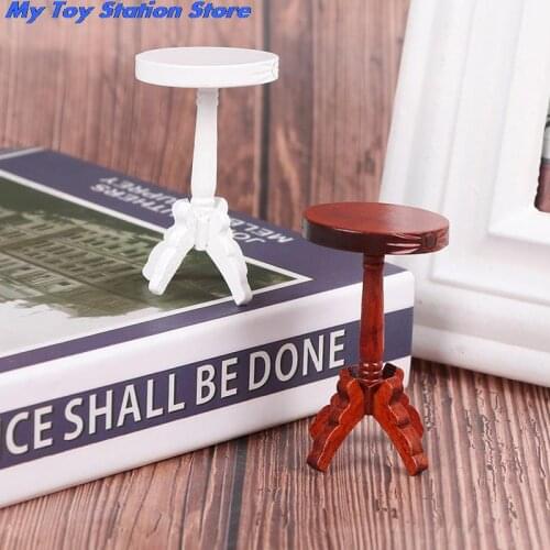 Simulation Mini Sofa Stool Chair Furniture Model Toys for Doll House Decoration 1/12 Dollhouse Miniature Accessories Wood ZTOYL