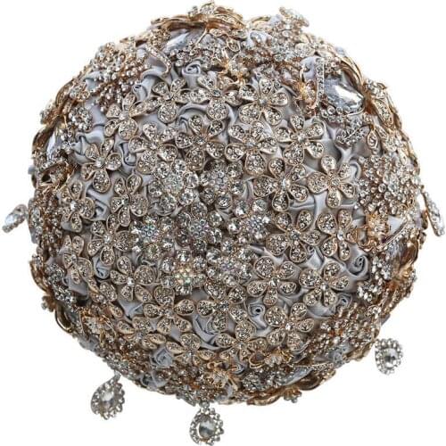 Custom Make Bouquets for Brides Bridemaids Holding Flowers Fully Beaded Wedding Flowers Wedding Bouquets Decorations W889