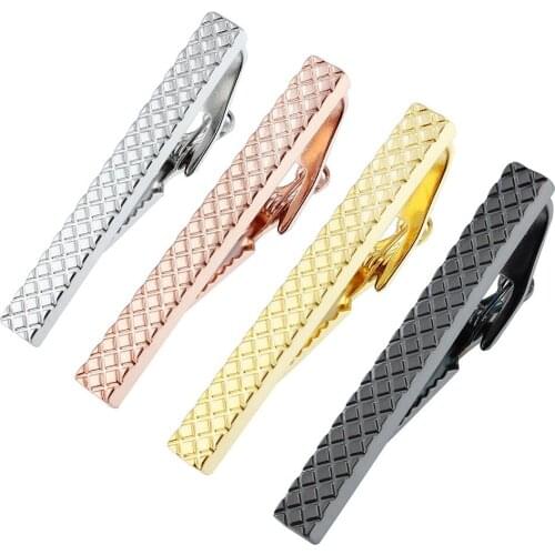 HAWSON 1.9 Inch Tie Bar Tie Clips Set for Men Fashion Colorful Metal Jewelry Necktie Tie Bars with Box Free Shipping
