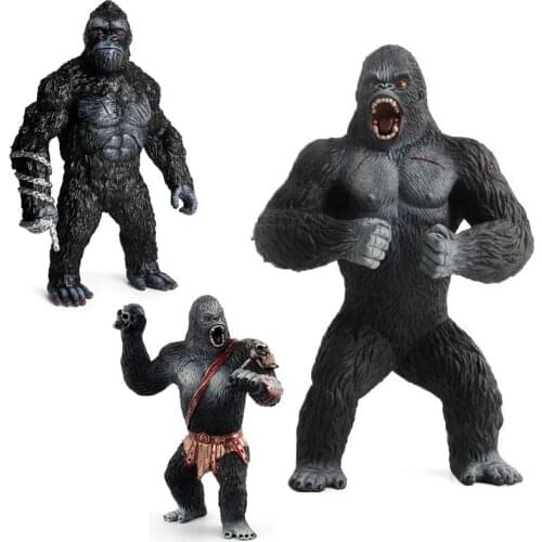 King Kong Gorilla Action Toys Figures Orangutan Collection Figurine Model Big Chimpanzee Animal Dolls Boy Children Gift