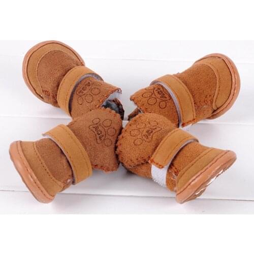 Classic Pet Shoes for Dogs Cats Winter Small Dog Anti-slip Boots Yorkshire Snow Boots Chihuahua Supplies Pet Products