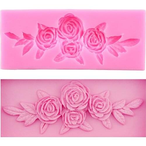 Leaf Tree Rose Flower Silicone Molds DY Wedding Fondant Cake Decorating Tools Candy Clay Resin Mold Chocolate Gumpaste Moulds