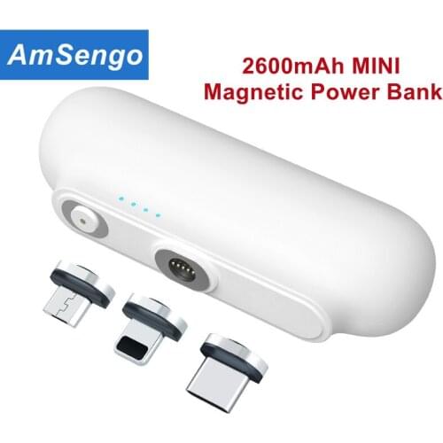 2600mAh Magnetic External Battery Charger For iPhone 12 11 X 8 Plus Powerbank Portable For HuaWei Samsung Xiaomi Power Bank Case