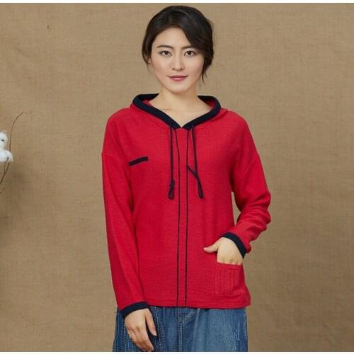 Fashion Women Hoodies Thin Long Sleeve Knit Pullover With Hat Autumn Female Casual Hoodies Sweatshirts Women Knitting Sweatshirt