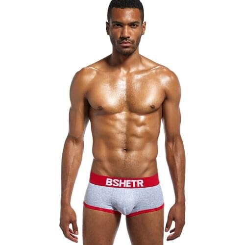 BITCED Mens Mid-waist Underpants Stitching Hip-up Underpants Breathable Sexy Underpants Stitching Thong Mens Underwear