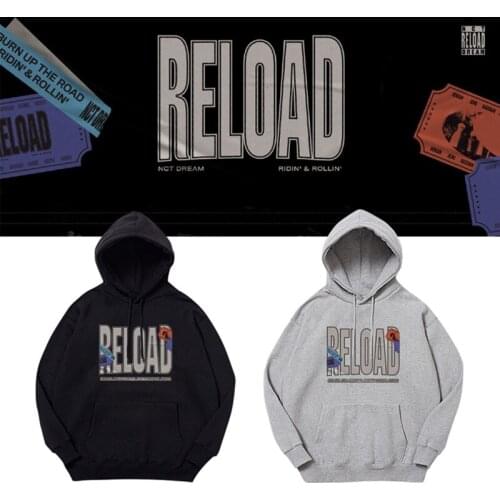 Nct dream new album reload same printing hoodies sweatshirts fashion pullover unisex cap sweatshirt kpop casual top