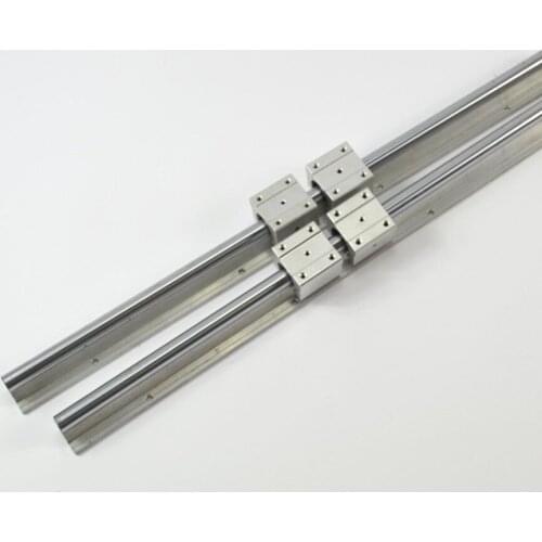 Support Linear Rail 2 SBR12-600mm With 4 Bearing Blocks SBR12UU for CNC