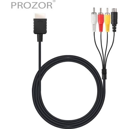 PROZOR 1.8 Meters S-Video AV Cable for PS3 PS2 PS1 Console AV Composite S-Video cord 3RCA Video Audio HD TV Cable