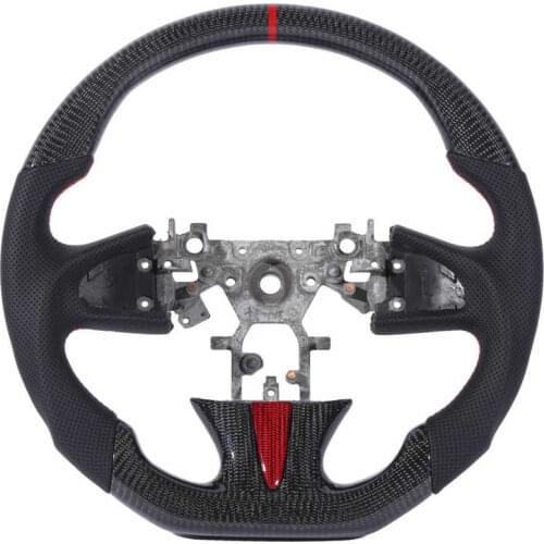 Wheel horn button Car Steering Wheel Custom Carbon Fiber Steering Wheel Nappa Perforated Leather Fit for Infiniti Q50