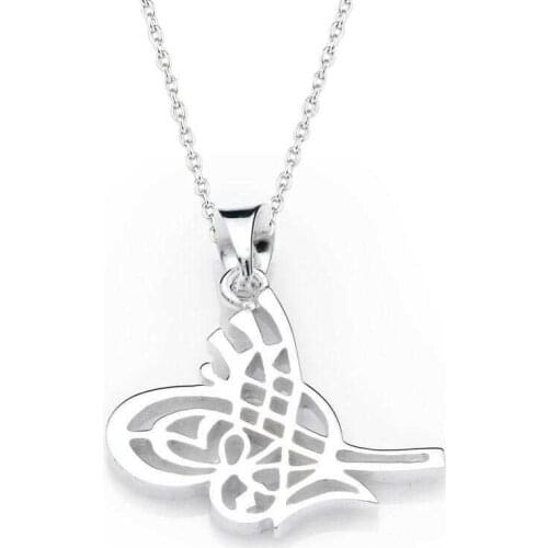 Tevuli 925 Sterling Silver Tuğralı Lady Necklace