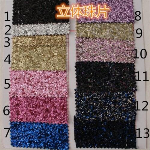 Hard synthetic solid glitter PVC leather fabrics