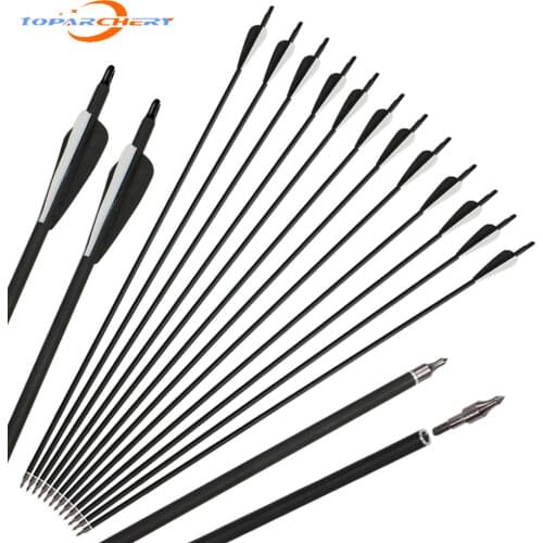 Carbon Arrows for Archery Bow 31.5 inch ID 6.2mm Arrows for Hunting Bow Shooting Sports for Recurve Compound Bow