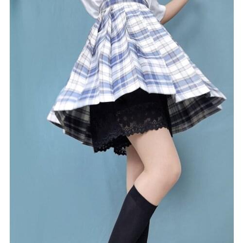 2021 Hot Womens Summer Soft Bloomers Underwear Leggings Lace Safe Shorts Safety Pants For Jk School Uniform Cosplay Costumes