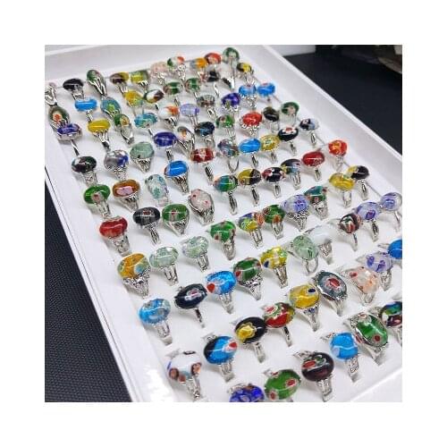 1pcs New fashion Exaggerated color natural stone ring For Women girl Accessories jewelry wholesale