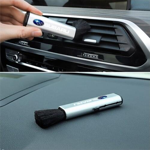 1Pcs ABS Car Cleaning Brush Retractable Auto Air Outlet Dust Brush For Subaru Levorg Impreza Forester Outback STI Legacy Tribeca
