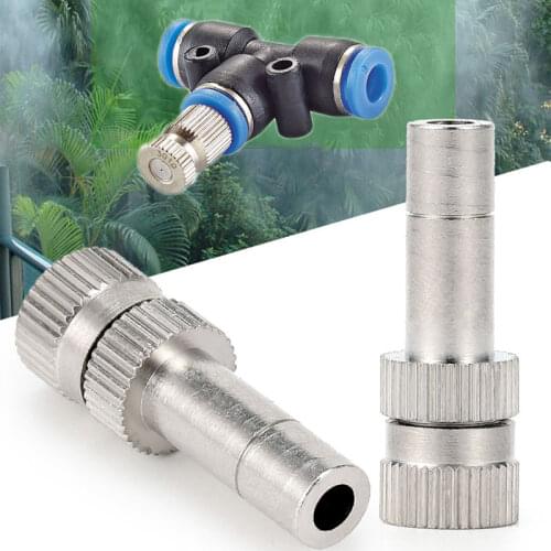 10pcs 5-15bar Mist Cooling Slip Lock Nozzle 6mm Low pressure Micro-nozzles Connectors Garden Irrigation Sprayers