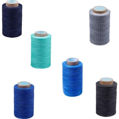 250m 150D Leather Hand-sew Flat Wax Line Black Sewing Threads for Hand Sewing Thread Craft Patchwork Sewing