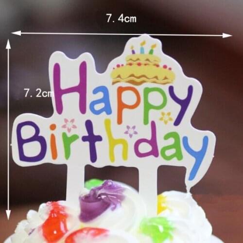 50pcs/lot Cake Insert Card Creative Cake Topper Birthday Festival Party DIY Decoration