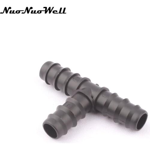 6pcs NuoNuoWell 20mm Plastic Hose Equal Tee Connector Garden Irrigation 3 Way Barbed Adapterr Plant Watering DN20 Pipe Tube