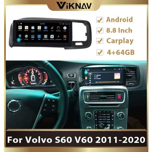 8.8 Inch car radio for-Volvo S60 V60 2011-2020 multimedia player GPS navi DVD player 2 din Android car stereo auto radio