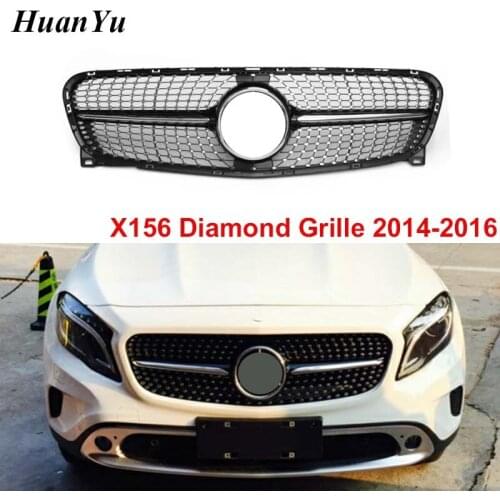 Diamond Grille for Mercedes-benz GLA X156 Pre-Facelift Replacement Front Bumper Racing Grill GLA180 GLA200 GLA250 2014 2015 2016