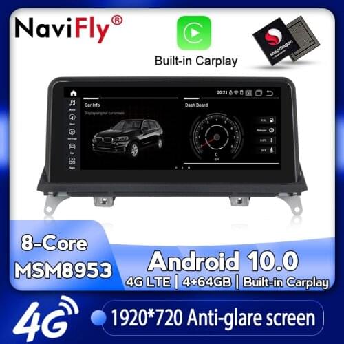 NaviFly Android 10 Car Multimedia Player for BMW X5 E70/X6 E71 (2007-2013) CCC/CIC System Qualcomm Snapdragon625 4G LTE Carplay