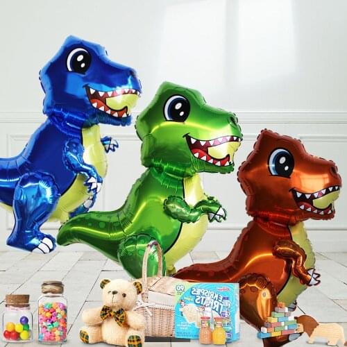 Large 4D Dinosaur Tyrannosaurus Animal Balloons for Birthday Party Baby Shower Decoration Kit Inflatable Party Supplies Gift Kid