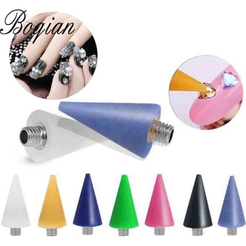 BQAN 28PCS Nail Dotting Wax Pencil Head Replaceable Wax Head for Nail Dotting Pen Beads Rhinestones Gems Picker Self-adhesive