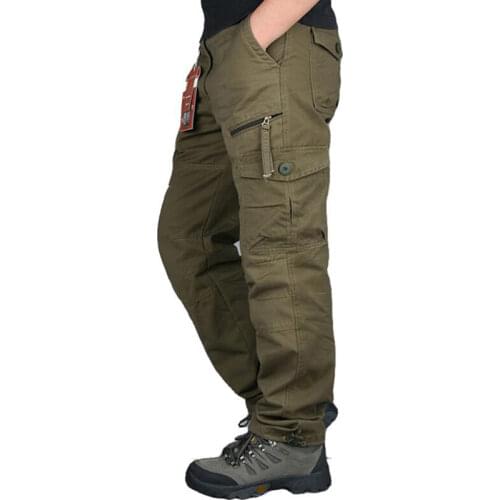 Cargo Pants Men Casual Baggy Multi Pockets Pants Pantalon Homme Male Streetwear Combat Military Tactical Cotton Trousers Clothes