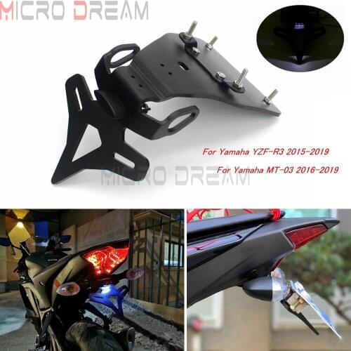 For Yamaha YZFR3 MT03 YZF R3 MT 03 Motorcycle License Number Frame Holder Plate Bracket Tail Tidy Fender Eliminator 2015-2019