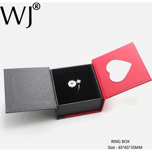 Fancy Jewelry Ring Box Storage Case Romantic Heart Shaped Proposal Engagement Coin Gift Charm Jewelry Display Holder Organizer