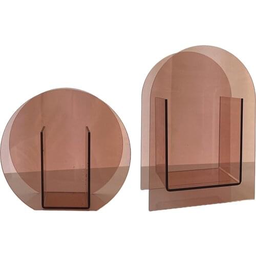 Geometric Acrylic Vase Decoration Vase Morden Home Art Decor Ornaments Gift