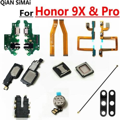 Loud Speaker Buzzer Earpiece Charging port Board Volume Flex Replacement For Huawei Honor 9X Pro Main Motherboard Flex cable