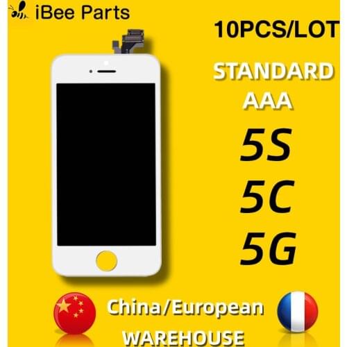 IBee Parts 10PCS Grade AAA Display For iPhone 5 5C 5S SE LCD Touch Screen With Digitizer Glass Assembly Replacement