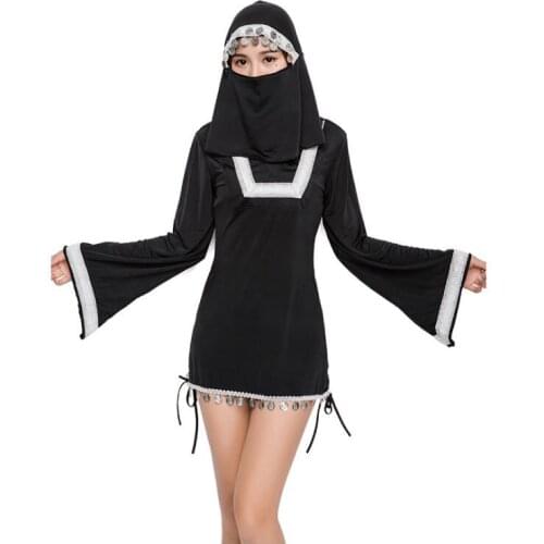 Halloween Costumes The Virgin Mary Nun Costume Robe Clothing + Headscarf Costumes Suit for Women