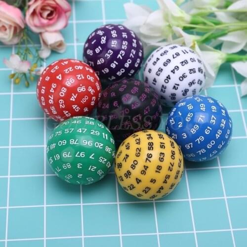 100 Sided Polyhedral Dice D100 Multi Sided Acrylic Dices for Table Board Role Playing Game Bar Pub Club Party Drop Shipping