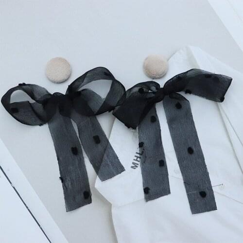 10 PCS Fashion Black Lace Bowknot For Earrings Headwear Accessories DIY Jewelry Making