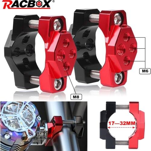 Motorcycle Spotlight Bracket Red Black CNC 17-32mm Multifunctional headlight bracket Motorcycle Accessories