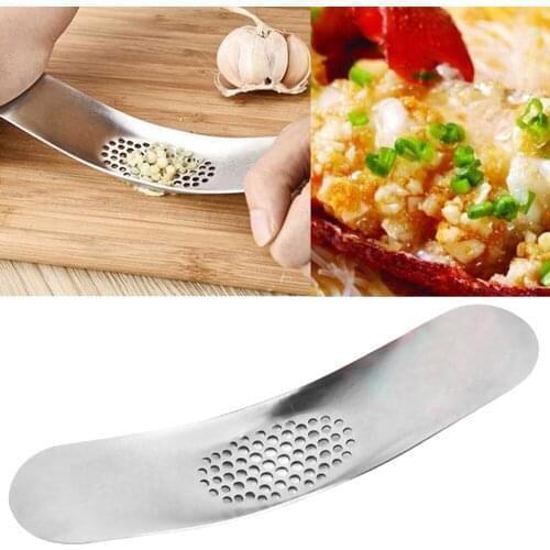Stainless Steel Rocker Garlic Press Crusher Home Kitchen Mincer Squeezer