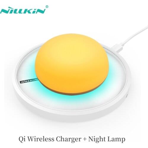 Nillkin Qi Wireless Charger USB Charging Pad and Mini Bedroom lamp LED For iPhone X/XS/XS Max/8/7/7plus For Samsung S9/S9plus/S8