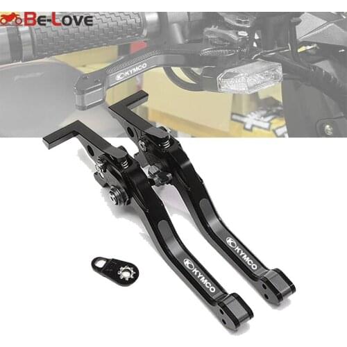 New Design For KYMCO Downtown Xciting 300 350i Adjustable Folding Extendable Parking Brake Clutch Levers With Parking Function