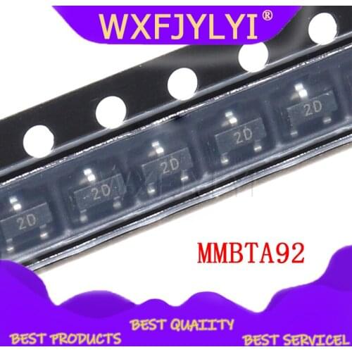 100PCS MMBTA92 SOT23 A92 SOT MMBTA92LT1G SMD 2D SOT-23 new transistor