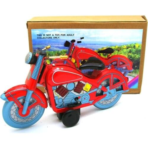 Antique Style Tin Toys Wind Up Toys Robots iron Metal Models for Children/Adult Home Decoration Metal Craft motorbike